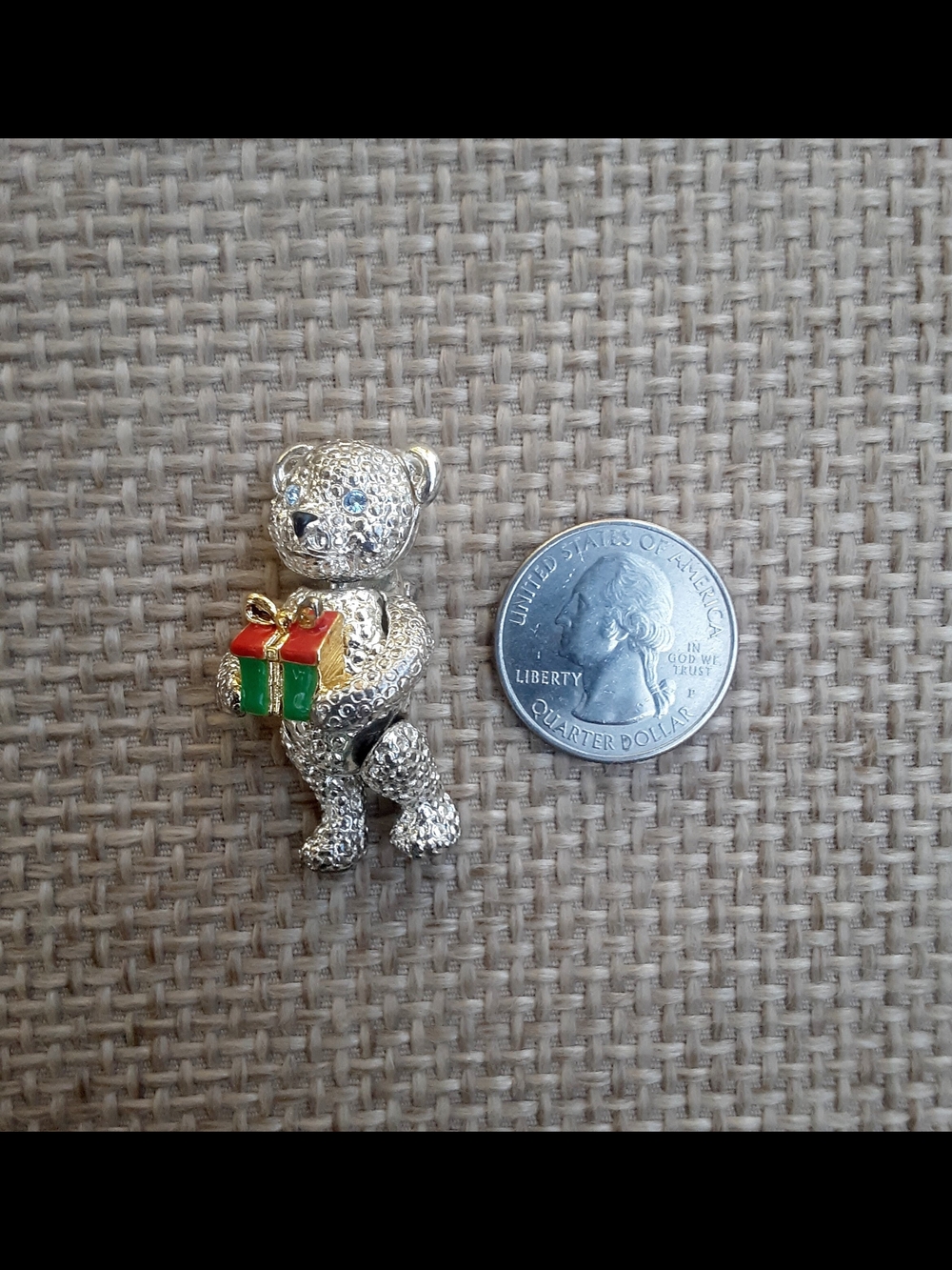 Napier Christmas Teddy Brooch